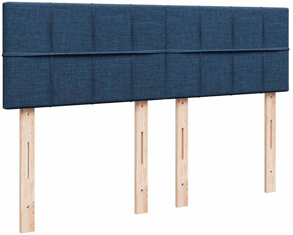 vidaXL Boxspringbett mit Matratze Blau 140x190 cm Stoff 3289369 Bild 12