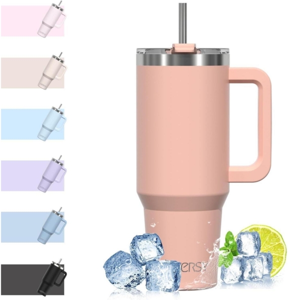 WATERSY 40oz Thermobecher Kaffeebecher Doppelwandiger Edelstahl Pink