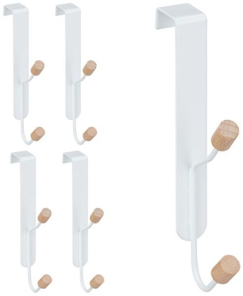 Relaxdays Türhaken doppelt 5er Set