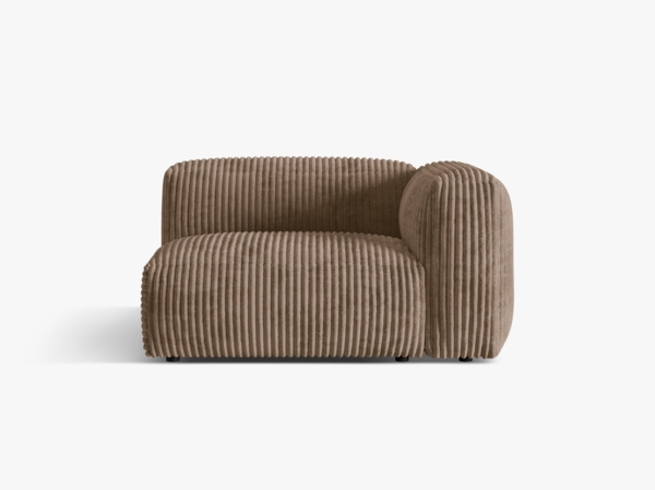 Micadoni Eckmodul Martina 1-Sitzer Rechts Kord Eichel