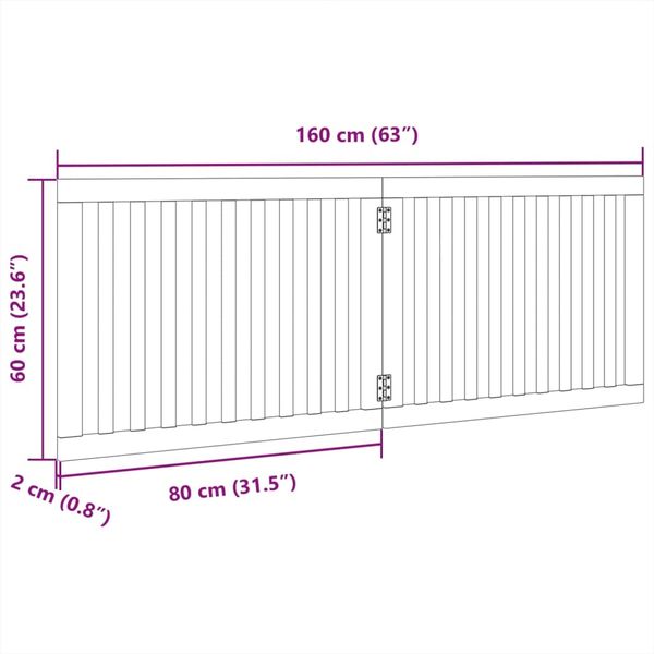 vidaXL 2-tlg. Hundetor Faltbar Weiß 160 cm Pappelholz 352248 Bild 9