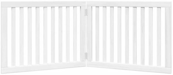 vidaXL 2-tlg. Hundetor Faltbar Weiß 160 cm Pappelholz 352248 Bild 4