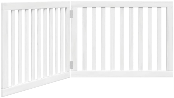 vidaXL 2-tlg. Hundetor Faltbar Weiß 160 cm Pappelholz 352248