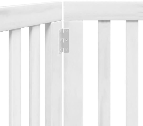 vidaXL 2-tlg. Hundetor Faltbar Weiß 160 cm Pappelholz 352248 Bild 8