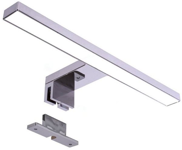 Maxkomfort LED Spiegelleuchte Badezimmer, 30/60cm, schwarz/weiß/chrom/acryl - IP44, LED fest integriert, Neutralweiß, Moderne Badbeleuchtung, Schranklicht, Schminklicht, ohne Schalter