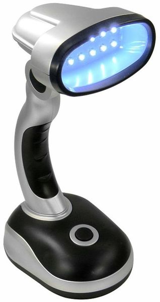 EAXUS Schreibtischlampe Tragbare Tischleuchte mit 12 LEDs Tischlampe, LED fest integriert, verstellbarer Lichtwinkel
