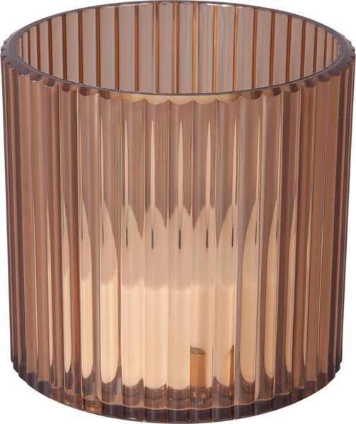 Trendline Windlicht batteriebetrieben Ø 7,7 cm bernstein