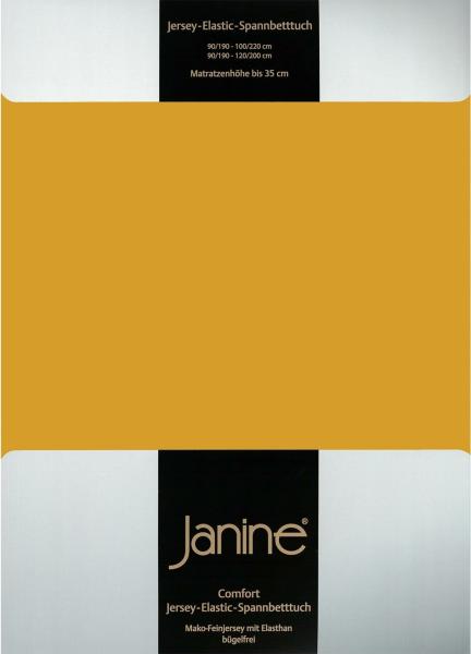 Janine Jersey Elastic Spannbetttuch|90x190 cm - 100x220 cm| honiggoldJanine Jersey Elastic Spannbetttuch