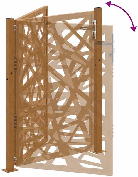 vidaXL Gartentor 100x125 cm Cortenstahl Helles Design 4100955 Bild 9
