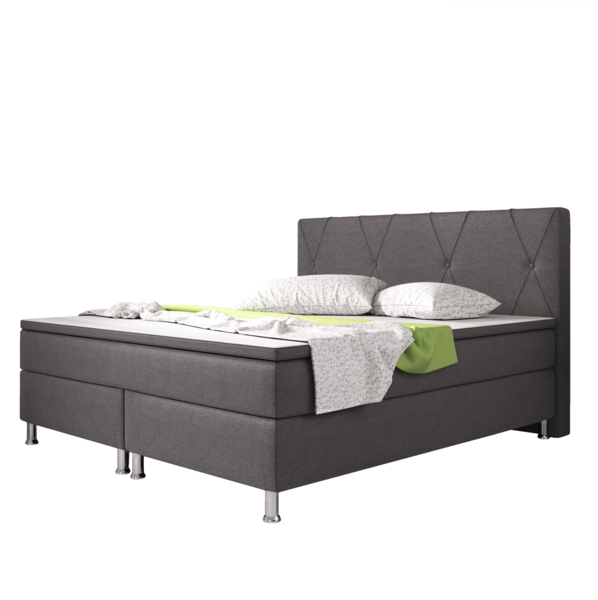 Boxspringbett B1 180x200 cm Webstoff Anthrazit