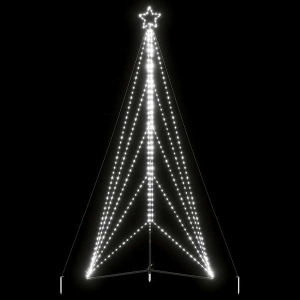 vidaXL Weihnachtsbaum-Beleuchtung 615 LEDs Kaltweiß 404,5 cm 4016421