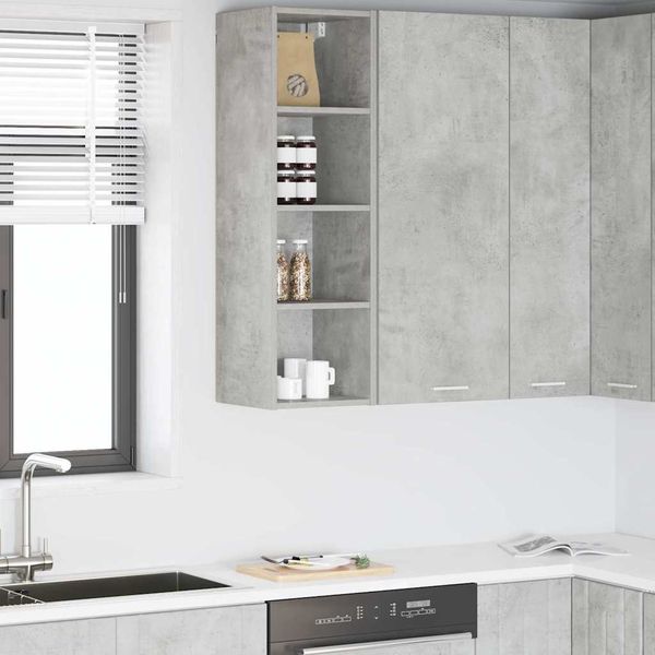 vidaXL Hängeschrank Beton Grau 30 x 29,5 x 100 cm Holzwerkstoff 884461