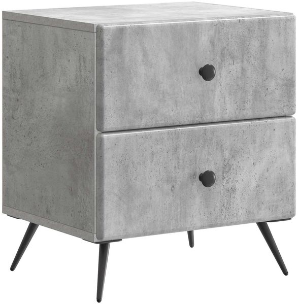 vidaXL Nachttisch Betongrau 43 x 34,5 x 47,5 cm Holzwerkstoff 895451
