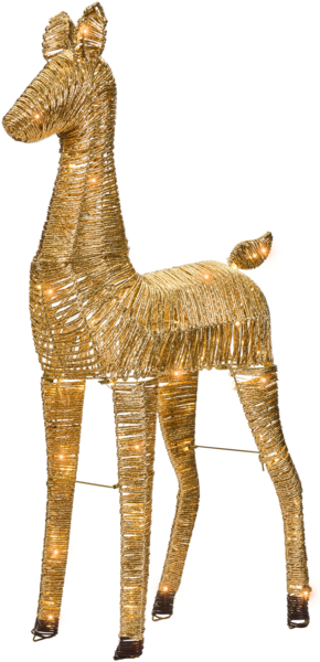 Weihnachtsdekoration LED AKUREYRI Rentier 110 cm Gold