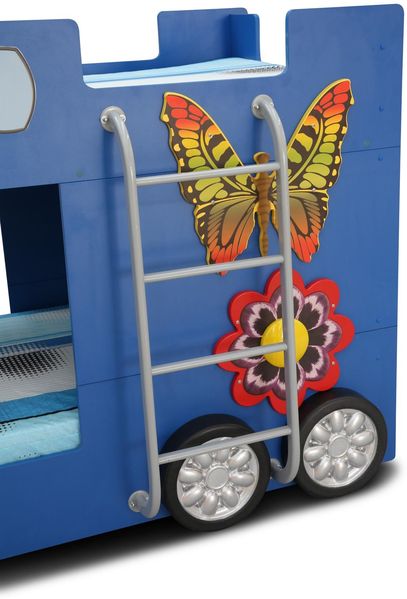 Hochbett Etagenbett Happy Bus mit Matratze & LED Blau Bild 7