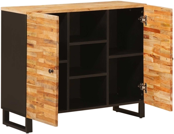 vidaXL Seitenschrank mit Tür Braun 90 x 33 x 75 cm Massivholz Mango 4018324