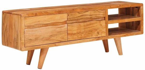 vidaXL TV-Schränk mit Regal Braun 110 x 30 x 40 cm Massivholz Akazie 42003317
