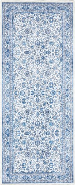 Kurzflor Teppich Keshan Maschad Saphirblau 80x200 cm