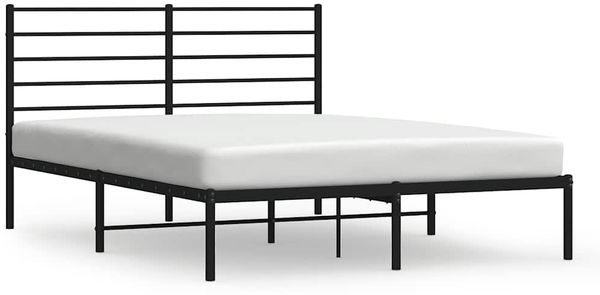 Doppelbett, Bettgestell Modernen mit Kopfteil Metall Schwarz 160x200 cm d540e