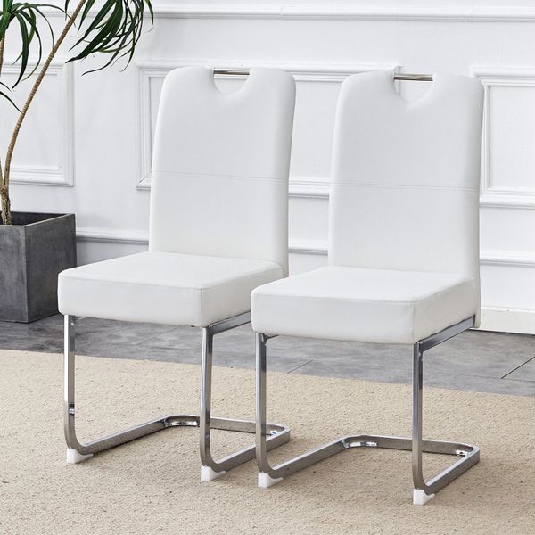 BBWL Esszimmerstuhl 2er Set, gepolstert mit Federkern und Metallrahmen, Ergonomische Küchenstühle mit verdicktem Sitzkissen