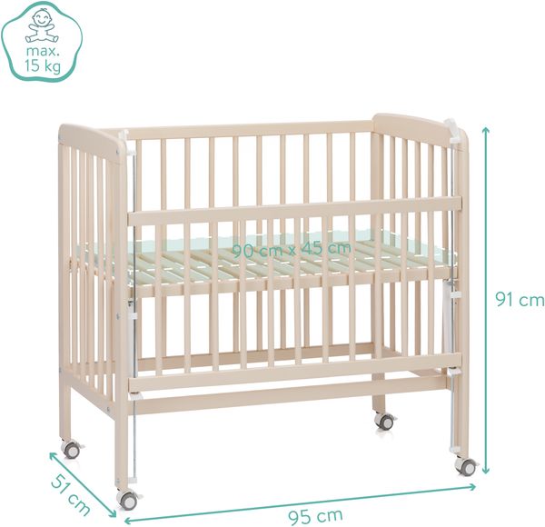 Beistellbett Nino champagner Bild 8