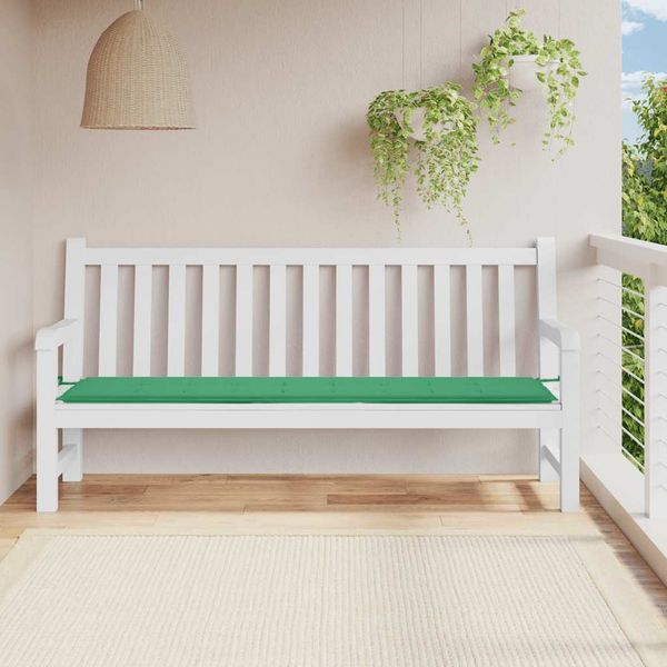 vidaXL Gartenbank-Auflage Grün 200x50x3 cm Oxford-Gewebe 47608