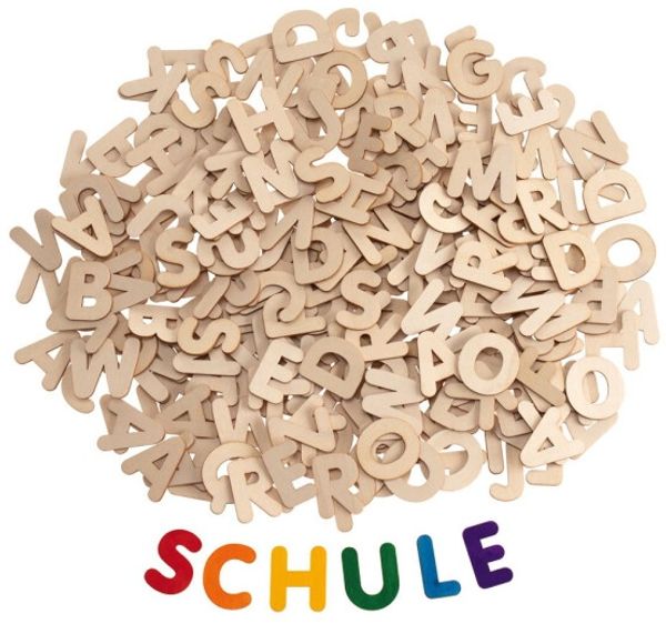 Holzbuchstaben 3 cm, 300 Stück