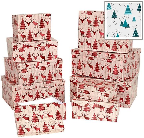 Dekoboxen-Set Weihnachten 10-teilig