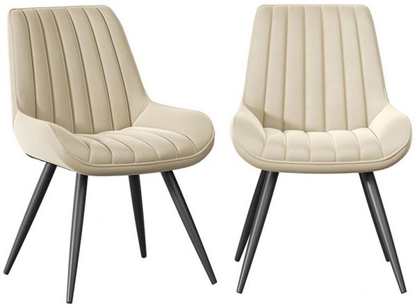 HawthyHome Esszimmerstuhl bequeme Polsterstühle Küchenstuhl (2 St), mit Rückenlehne Metallbeine, 2er Set