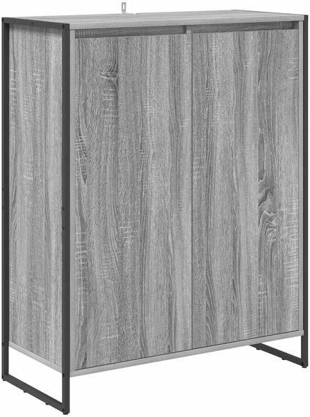 Schuhschrank, Schuhkipper für Flur, skandinavisch Graues Sonoma 79 x 36 x 100 cm Holzwerkstoff
