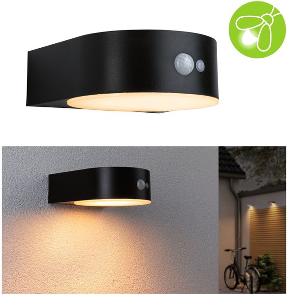 Paulmann 94730 Solar LED Außenwandleuchte Eileen mit Bewegungsmelder