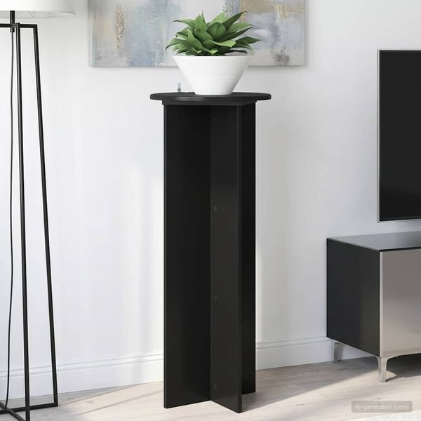 vidaXL Pflanzenständer 2 pcs Schwarz Ø40 x 100 cm Holzwerkstoff 899691