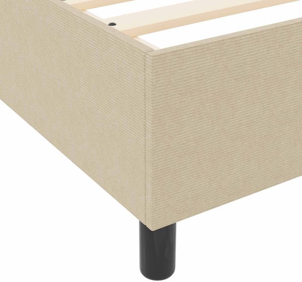 vidaXL Plattformbettgestell Grau-Grün 120 x 190 cm Cordstoff 3337401 Bild 8