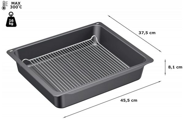 SIEMENS Backblech HZ633070 Profi-Pfanne - Backblech - dunkelgrau