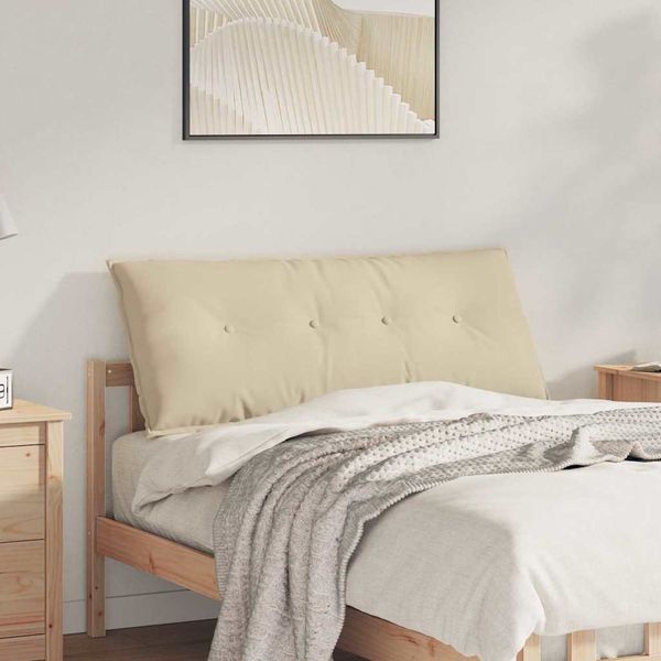vidaXL Rückenkissen Creme 120 x 50 cm Mikrofaserstoff 42014820