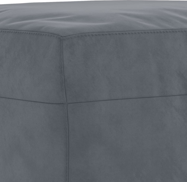 vidaXL 4-tlg. Sofagarnitur mit Kissen Dunkelgrau Samt 3202201 Bild 8