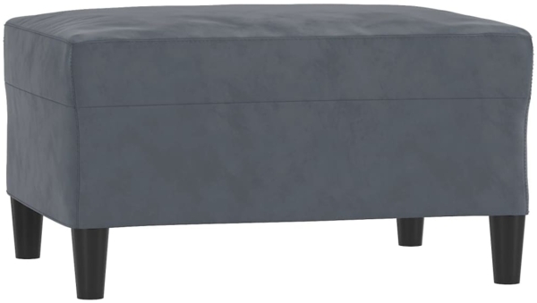 vidaXL 4-tlg. Sofagarnitur mit Kissen Dunkelgrau Samt 3202201 Bild 5