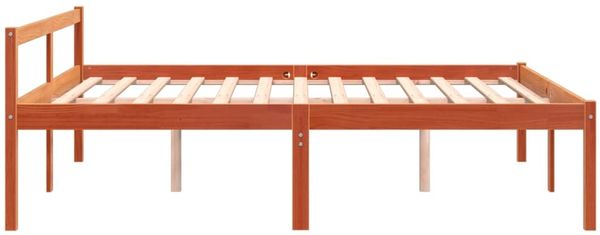 vidaXL Seniorenbett Wachsbraun 160x200 cm Massivholz Kiefer 844160 Bild 5