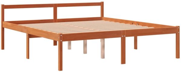 vidaXL Seniorenbett Wachsbraun 160x200 cm Massivholz Kiefer 844160 Bild 3