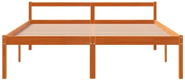 vidaXL Seniorenbett Wachsbraun 160x200 cm Massivholz Kiefer 844160 Bild 4