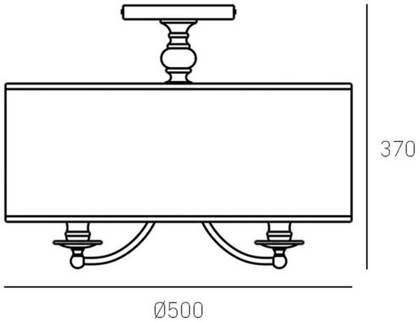 Licht-Erlebnisse Deckenleuchte HALDEN, ohne Leuchtmittel, Weiß Gold rund Ø 50 cm Stoff Metall für 5x E14 Klassisch elegant
