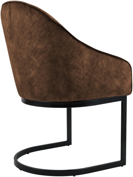 CLP Esszimmerstuhl Jarik Samtbezug Freischwinger-Gestell bis 140 kg belastbar,coffee Bild 7