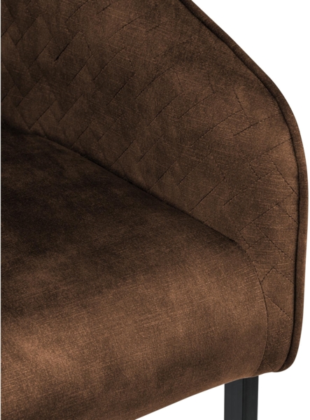 CLP Esszimmerstuhl Jarik Samtbezug Freischwinger-Gestell bis 140 kg belastbar,coffee Bild 5