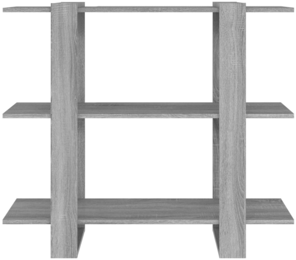 vidaXL Bücherregal/Raumteiler Grau Sonoma 100x30x87 cm 813567 Bild 4