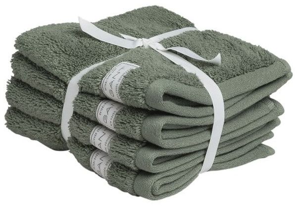 Gant Home Seifentuch Set Gesichtstücher Premium Towel Agave Green (30x30 cm) (4-teilig) 852007201-314