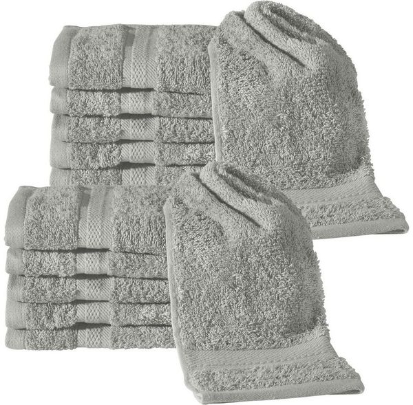 REDBEST Gästehandtuch Gästetuch "Chicago" 12er-Pack, Frottier, Walk-Frottier Uni