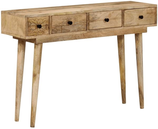 vidaXL Konsolentisch 110x30x75 cm Massivholz Mango 376069