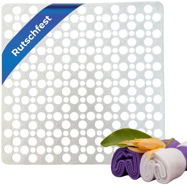 GarPet Duschmatte Duschmatte Rutschfest Antirutschmatte Dusche Badewannenmatte Weiß