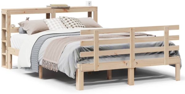 vidaXL Bettgestell mit Kopfteil ohne Matratze 140x190 cm 3306104