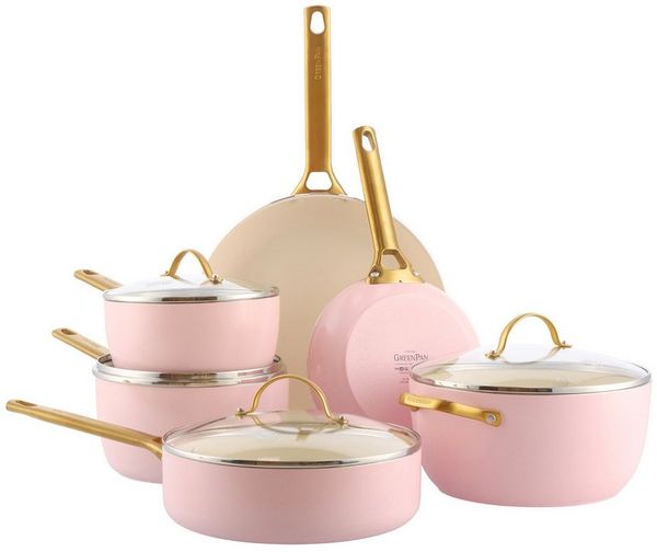 GreenPan Padova Reserve 6 Tlg Topf&Pfannenset Rosa